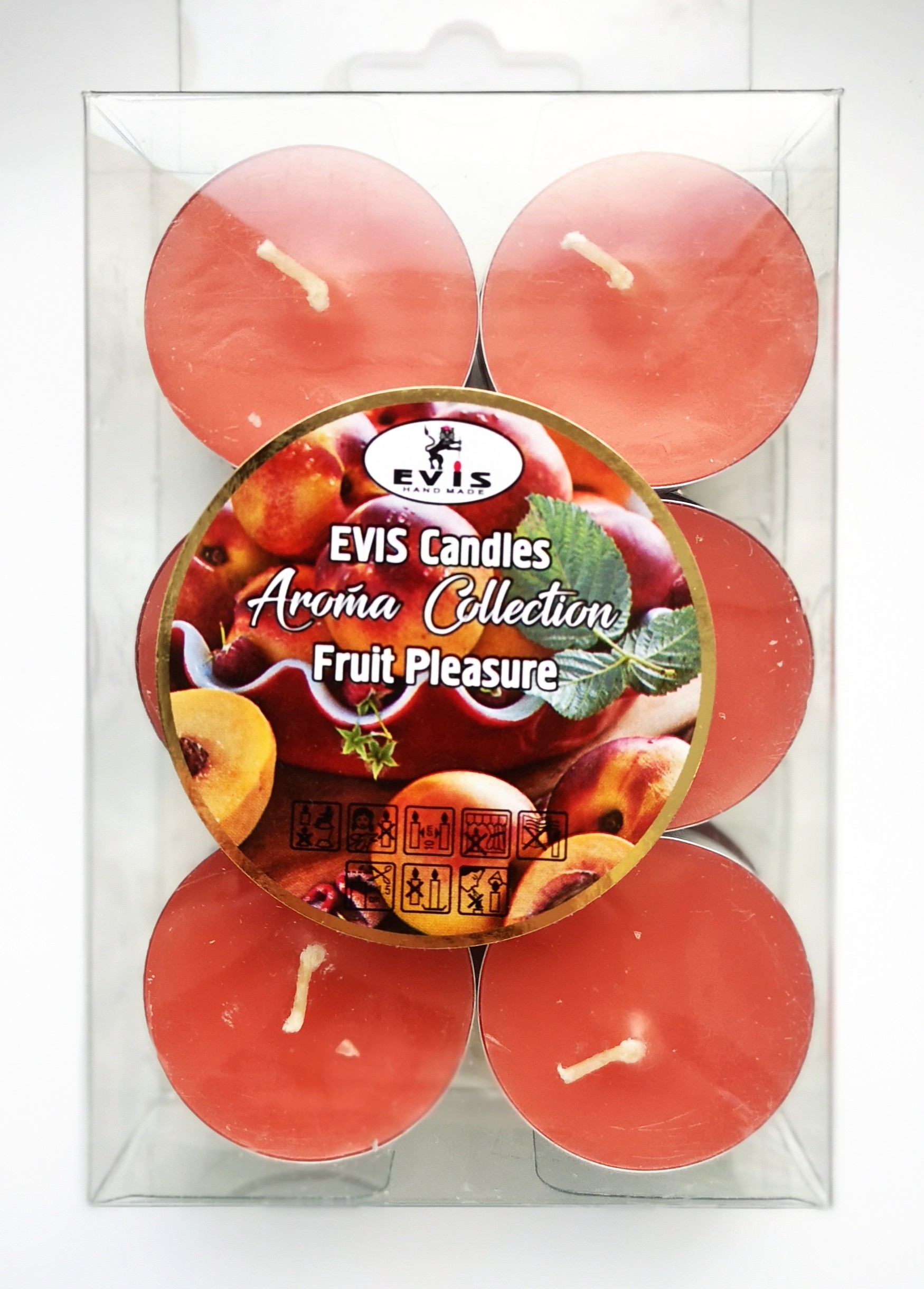 ЧАЙНЫЕ СВЕЧИ МАЛЫЕ D 37ММ АРОМАТ ПЕРСИК 12 ШТУК