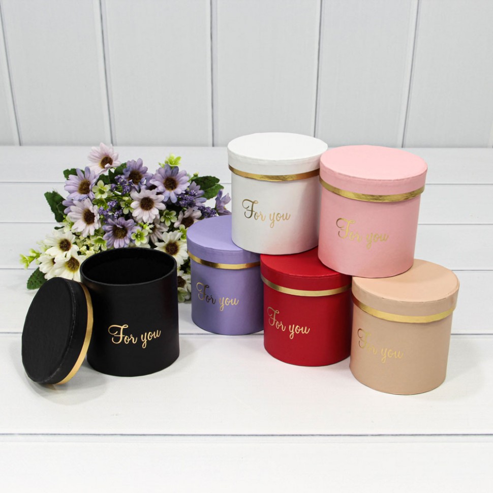 Коробка цилиндр 8×8 см микс