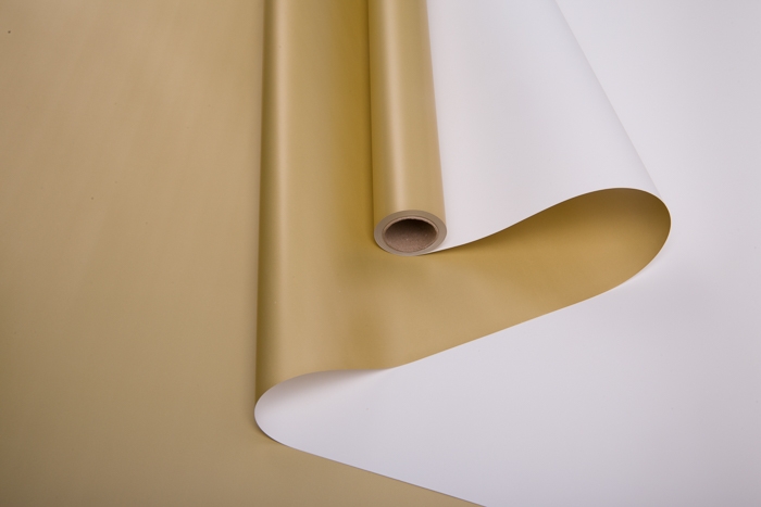 Пленка матовая 65 мкм 58 см × 10 м РЦ Золото, белый