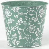 Декоративное кашпо D14XH14,5/B10СМ, бирюзовый, металл