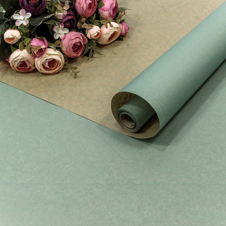 Бумага крафт 0,7*10м Верже 40г лазурно-голубой