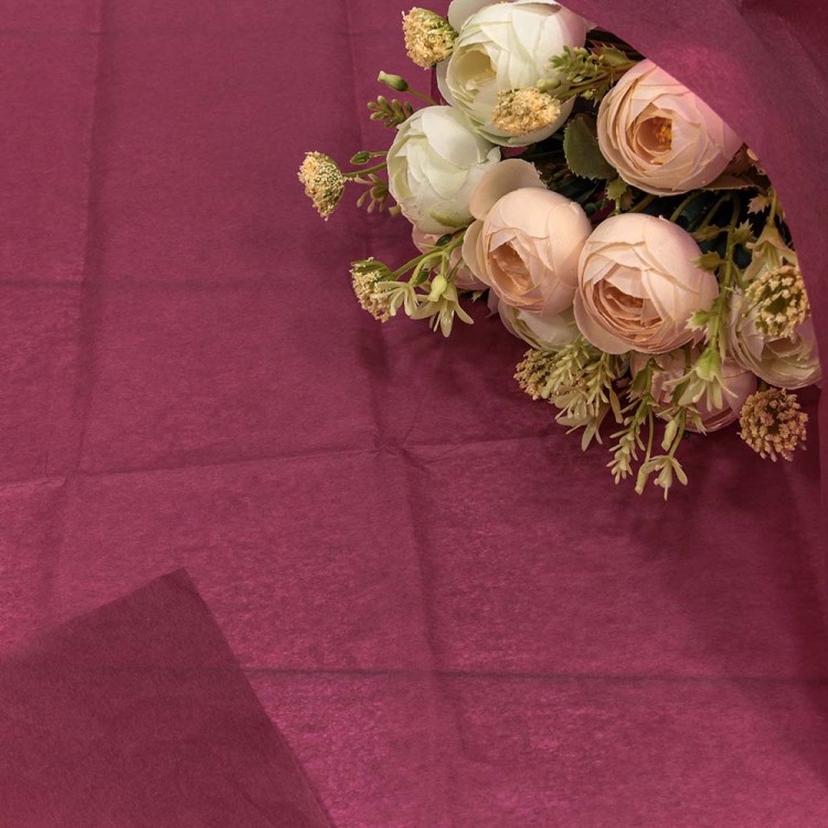 Бумага в листах "Тишью" 50*66 (10 шт.) Винный