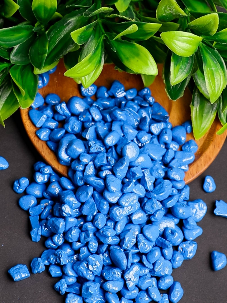 Грунт цветной 200 г 5-10 мм синий