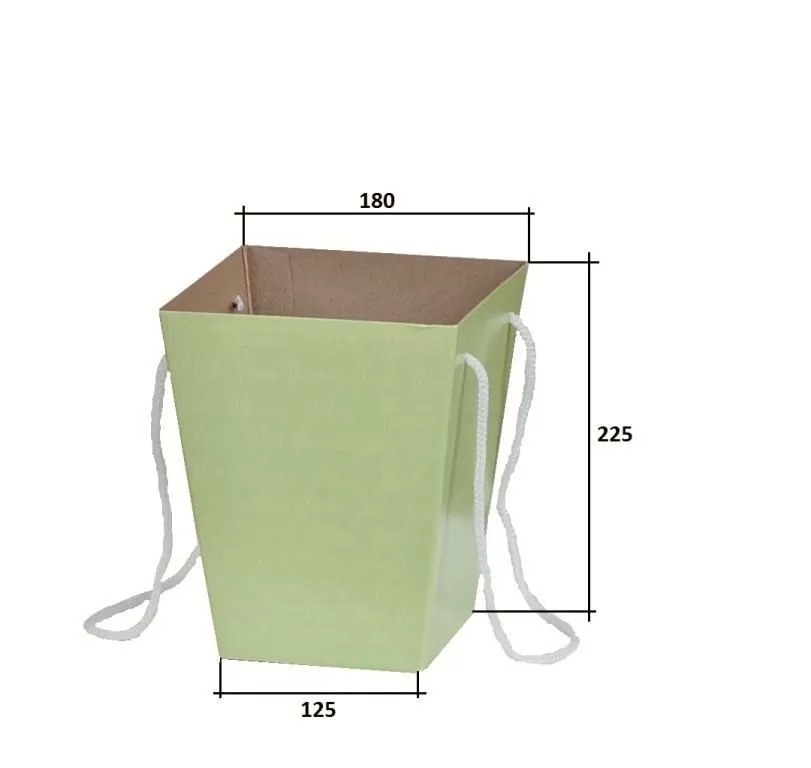 Коробка для цветов 12,5 х 18 х 22,5 см, зеленый