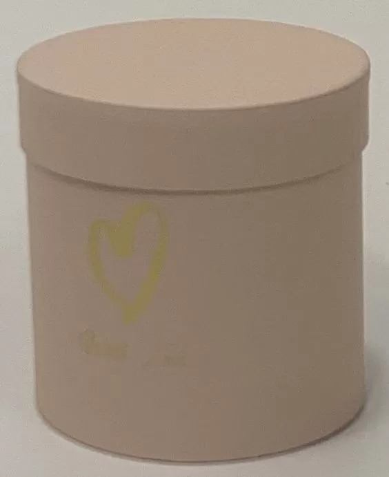 Коробка под цветы с крышкой "С любовью" 11x11 см, св.розовый