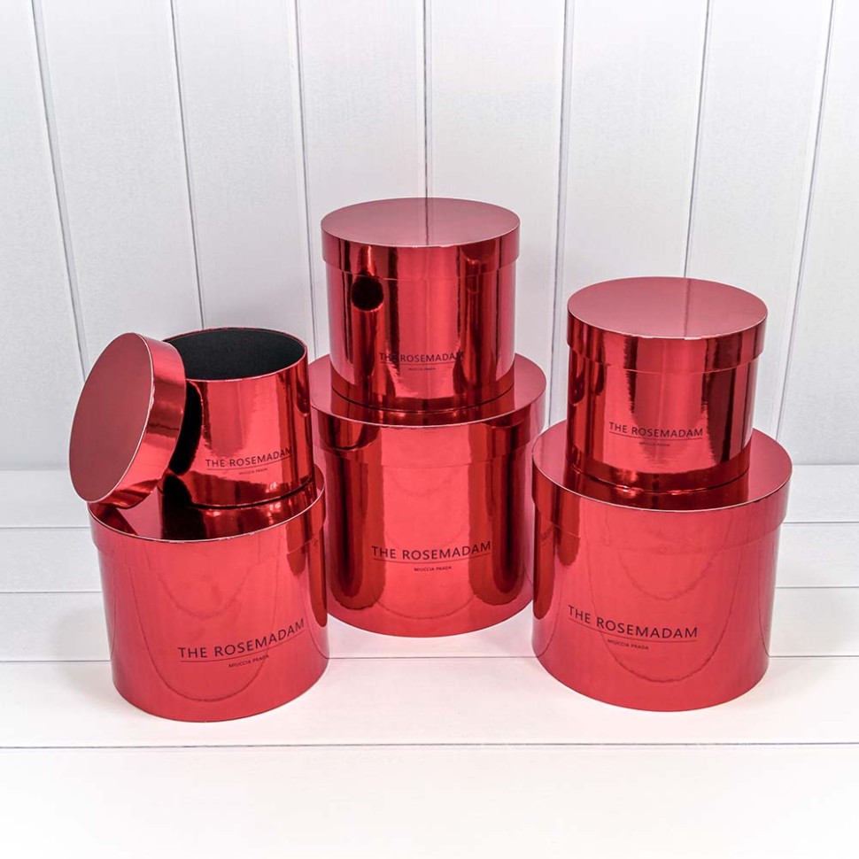 Коробки Цилиндр Набор 6 в 1 25×22,5 "The Rosemadam" Красный
