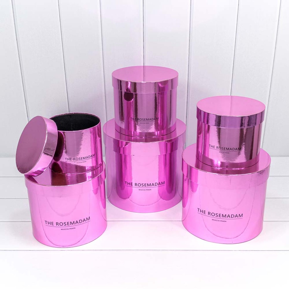 Коробки Цилиндр Набор 6 в 1 25×22,5 "The Rosemadam" Розовый