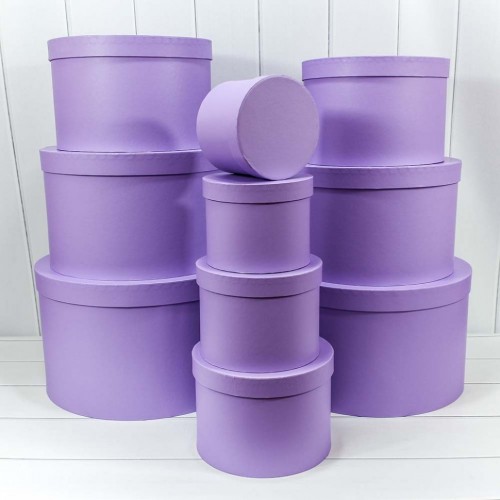 Коробки Круглые Набор 1/10 42,1*25,2 Сиреневый