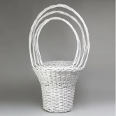 Н-р корзин (ива): D79xH54xHH120 ВD40, D60xH51 BD33, D52xH49 BD27, D43хН47хBD23, 4 шт.,белый