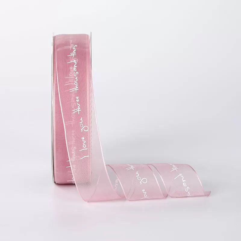 Лента декоративная "Мириада", 2,5 см х 30 ярд., розовый