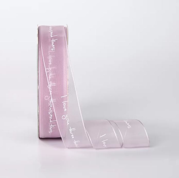 Лента декоративная "Мириада", 2,5 см х 30 ярд., светло-лиловый