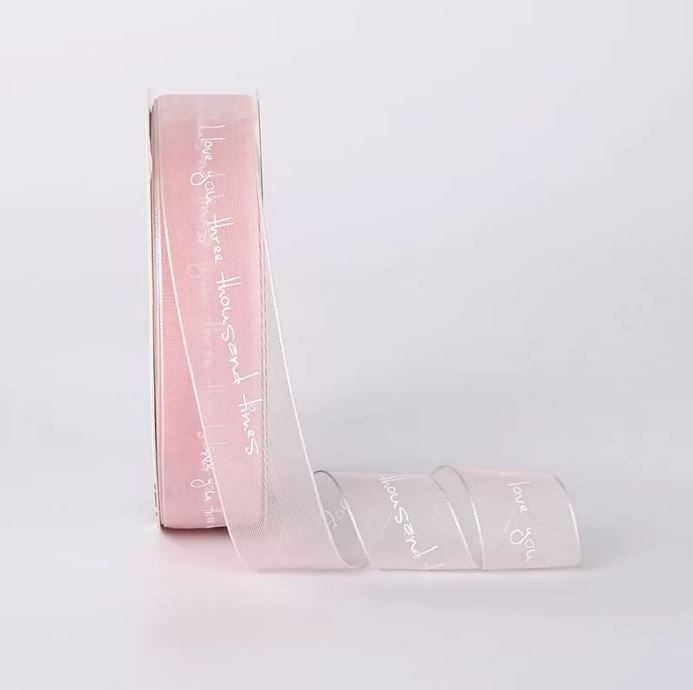 Лента декоративная "Мириада", 2,5 см х 30 ярд., светло-розовый