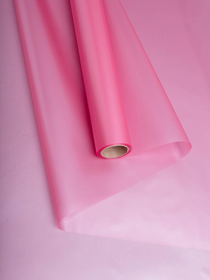 Пленка матовая 50 мкм 58 см × 10 м РЦ перламутр розовый