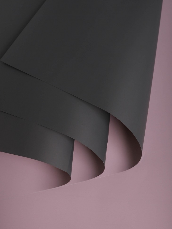 Пленка матовая 58 × 58 см 10 лист 65 мкм двухсторонняя графит\магнолия