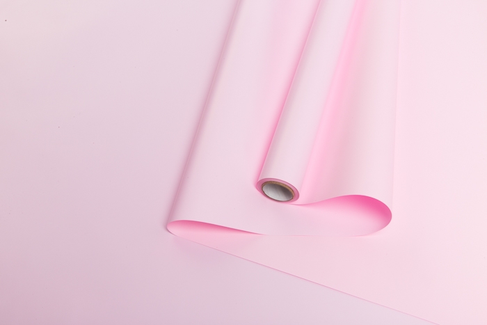 Пленка матовая 60 см × 10 м на втулке розовый жемчужный