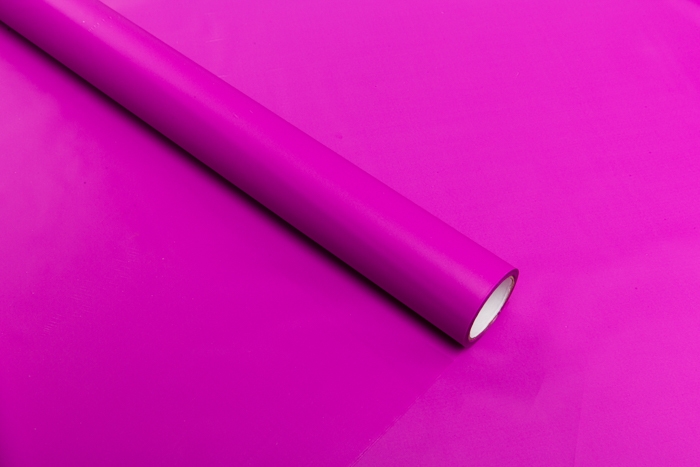 Пленка матовая 60см х 10м  на втулке фуксия