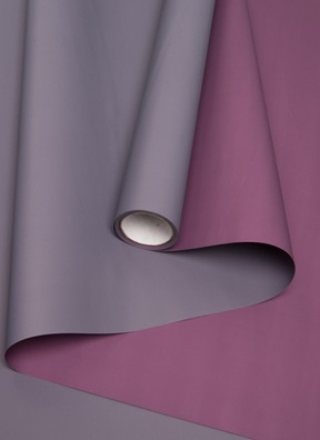Пленка матовая Пастель 58 см × 10 м РЦ на втулке, двухцветная туманно сиреневая/фиолетовая