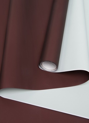 Пленка матовая Пастель 58 см × 10 м РЦ на втулке, двухцветная винная/фисташковая