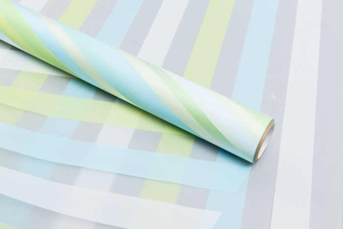 Пленка матовая Премиум 58 см × 10 м Радуга голубой