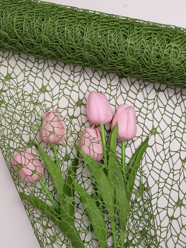 Сетка ажурная 50 см*5 ярд зеленый