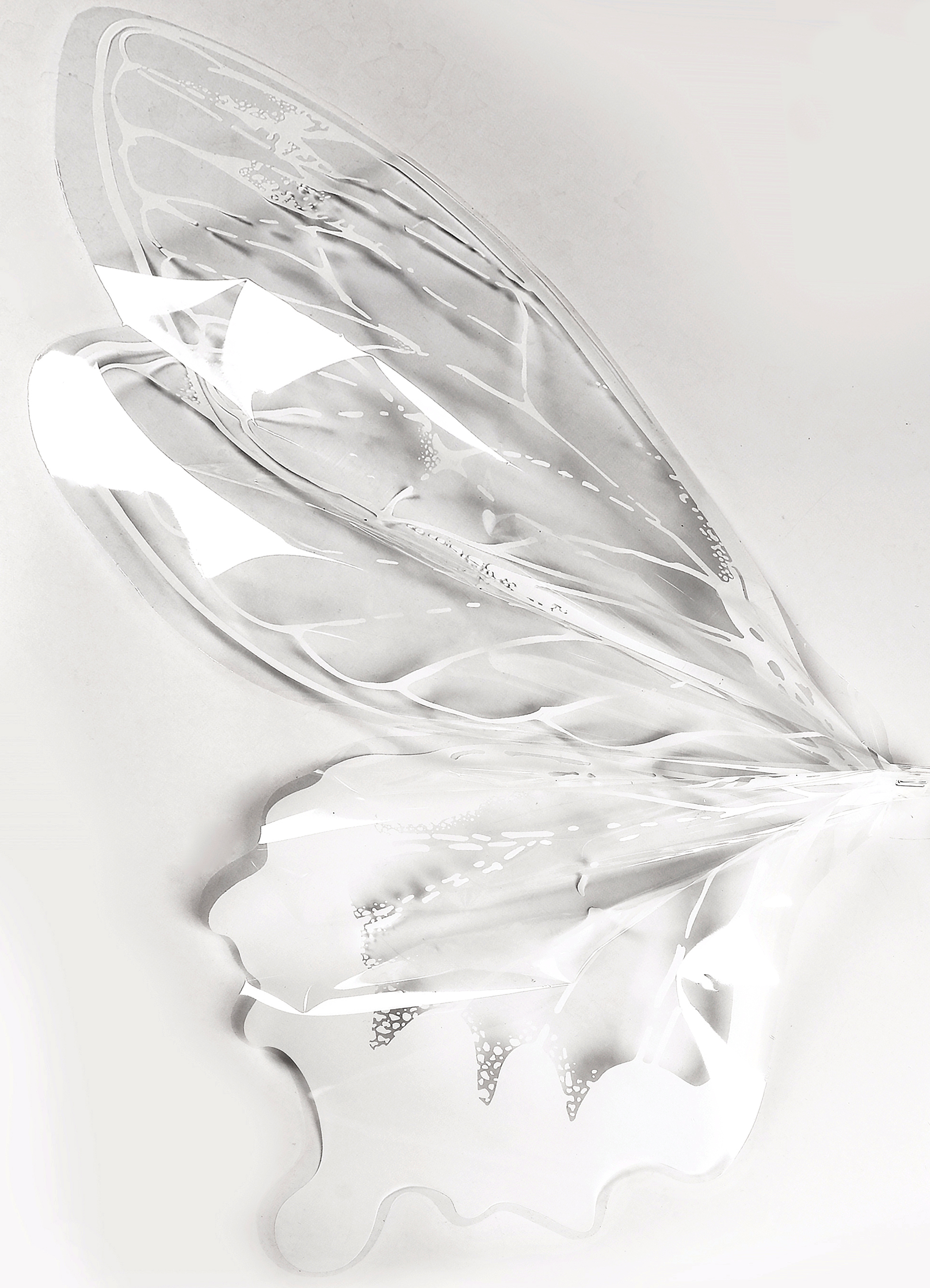 Упак. материал флорист. пленка "Крылья бабочки", 45 мкр, 50 см х 56 см, набор 40 шт /упак, белый