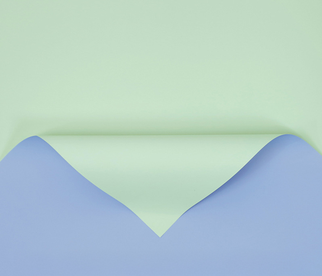 Упак. материал флорист. пленка "Самая нужная двухсторонняя" 65 мкр, 58 см х 10 м, голубой/мятный