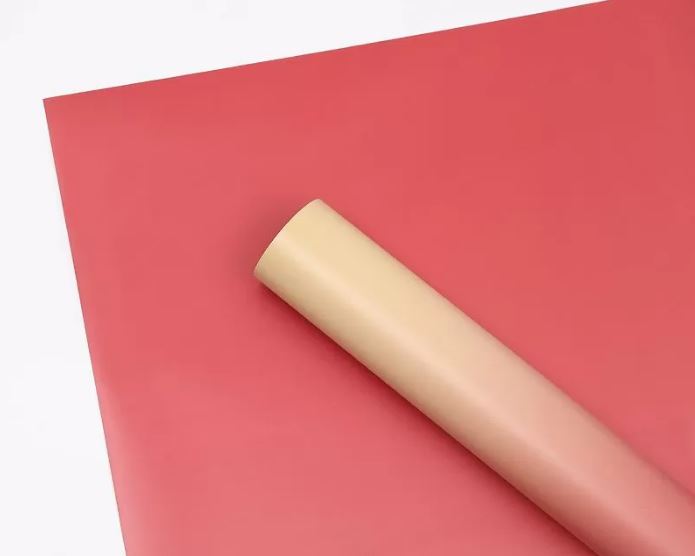 Упак. материал флористическая пленка "Игра цветов", 58 см × 50 см, 20 листов/упак., винный/абрикос