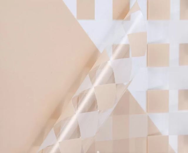 Упак. материал флористическая пленка "Квадро", 58 см × 58 см, 20 листов/упак, молочный чай