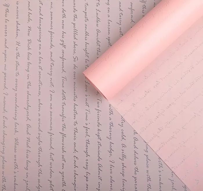 Флористическая пленка "Послание", 58 см х 10 м, чайная роза