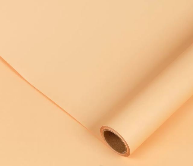 Упак. материал флористическая пленка "Самая нужная", 55 мкр, 58 см × 10 м, персиковый