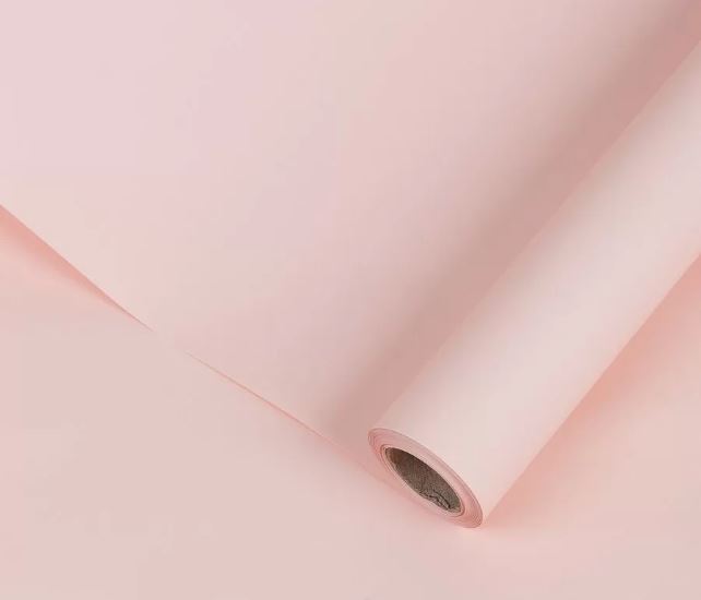 Упак. материал флористическая пленка "Самая нужная", 55 мкр, 58 см × 10 м, розово-кремовый