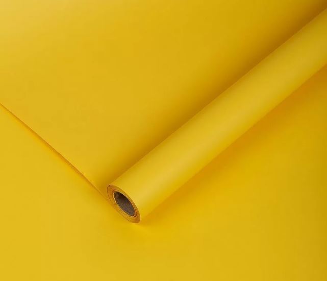 Упак. материал флористическая пленка "Самая нужная", 55 мкр, 58 см × 10 м, желтый