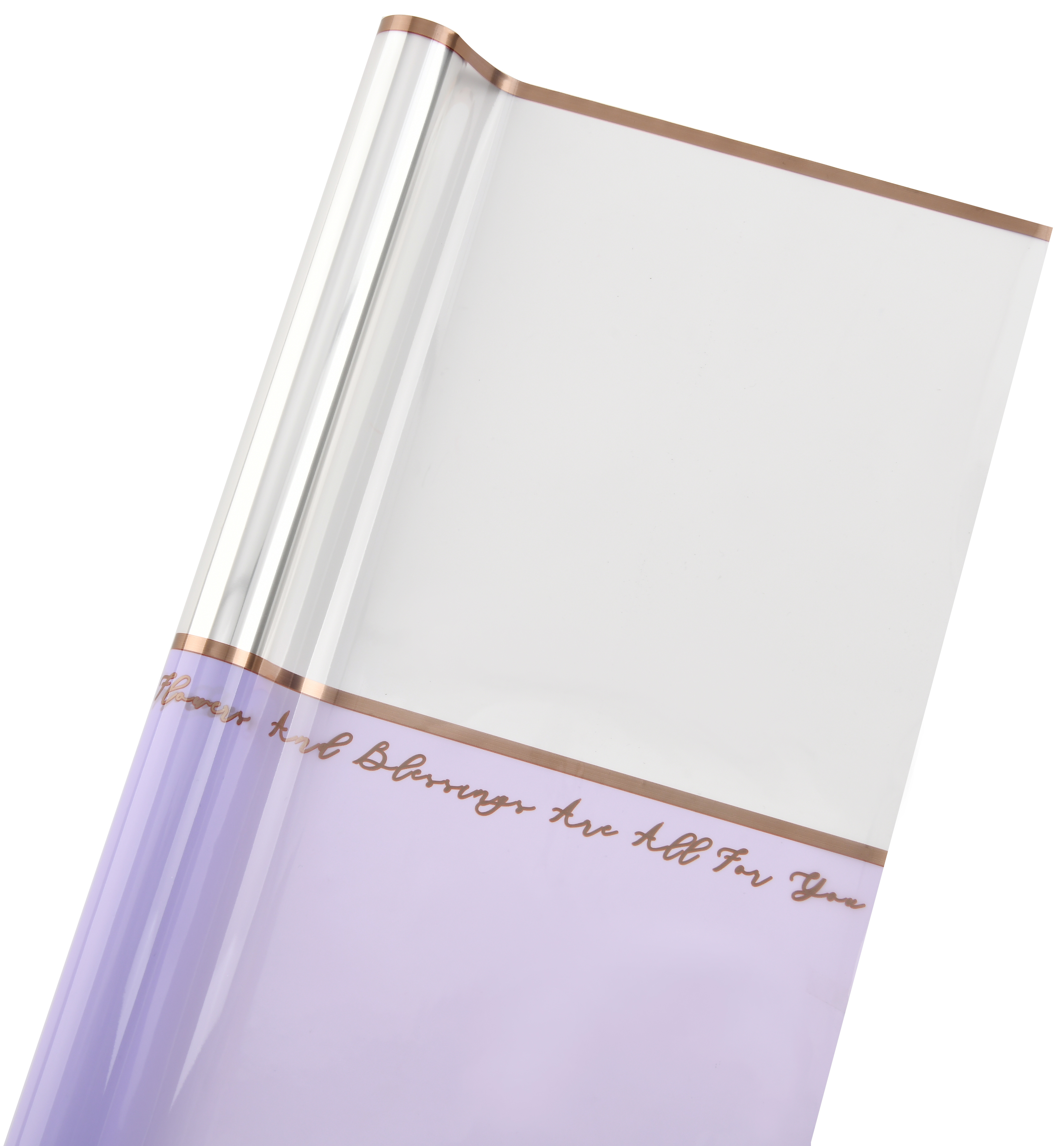 Упак. материал флористическая пленка "Золотые грани" 50 мкр, 58 см х 10 м, сиреневый