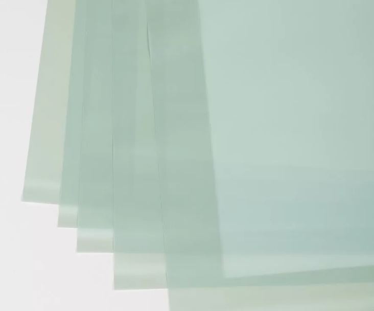 Упак. материал "Листовая пленка с широкой каймой", 58 × 58 см, 20 листов/упак., светло-зеленый