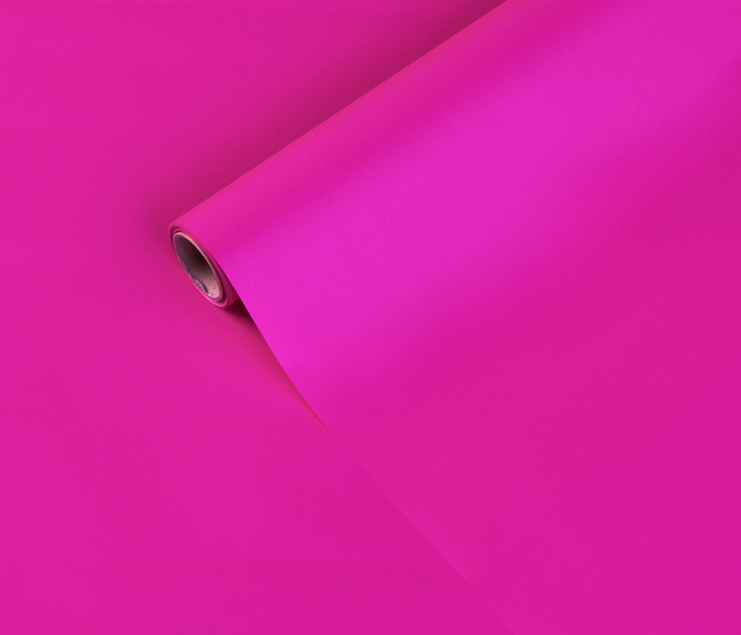 Упак. материал матовая пленка "Фаворит" однотонная, 50 мкр, 50 см х 10 м, фуксия