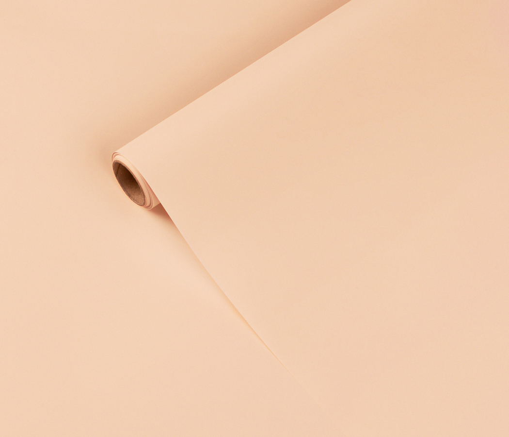 Упак. материал матовая пленка "Фаворит" однотонная, 50 мкр, 50 см х 10 м, персиковый