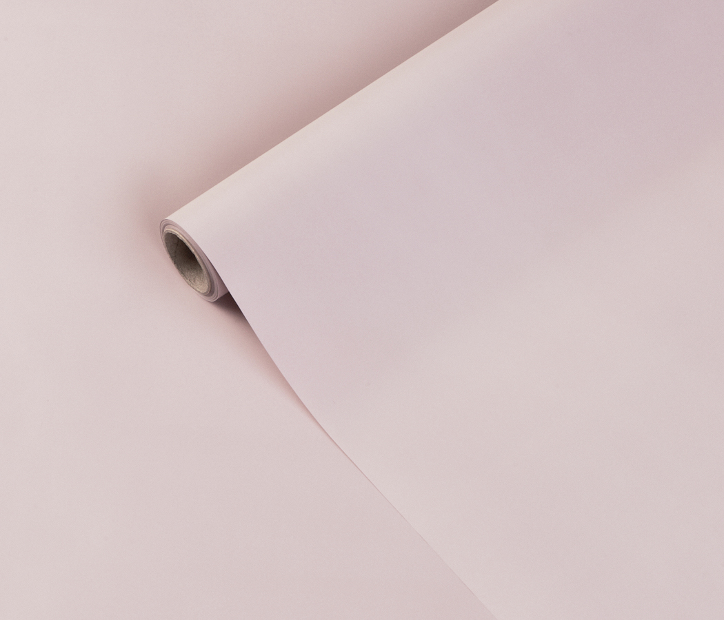 Упак. материал матовая пленка "Фаворит" однотонная, 50 мкр, 50 см х 10 м, розово-бежевый