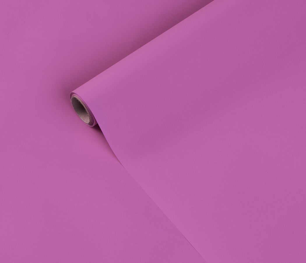 Упак. материал матовая пленка "Фаворит" однотонная, 50 мкр, 50 см х 10 м, розовый