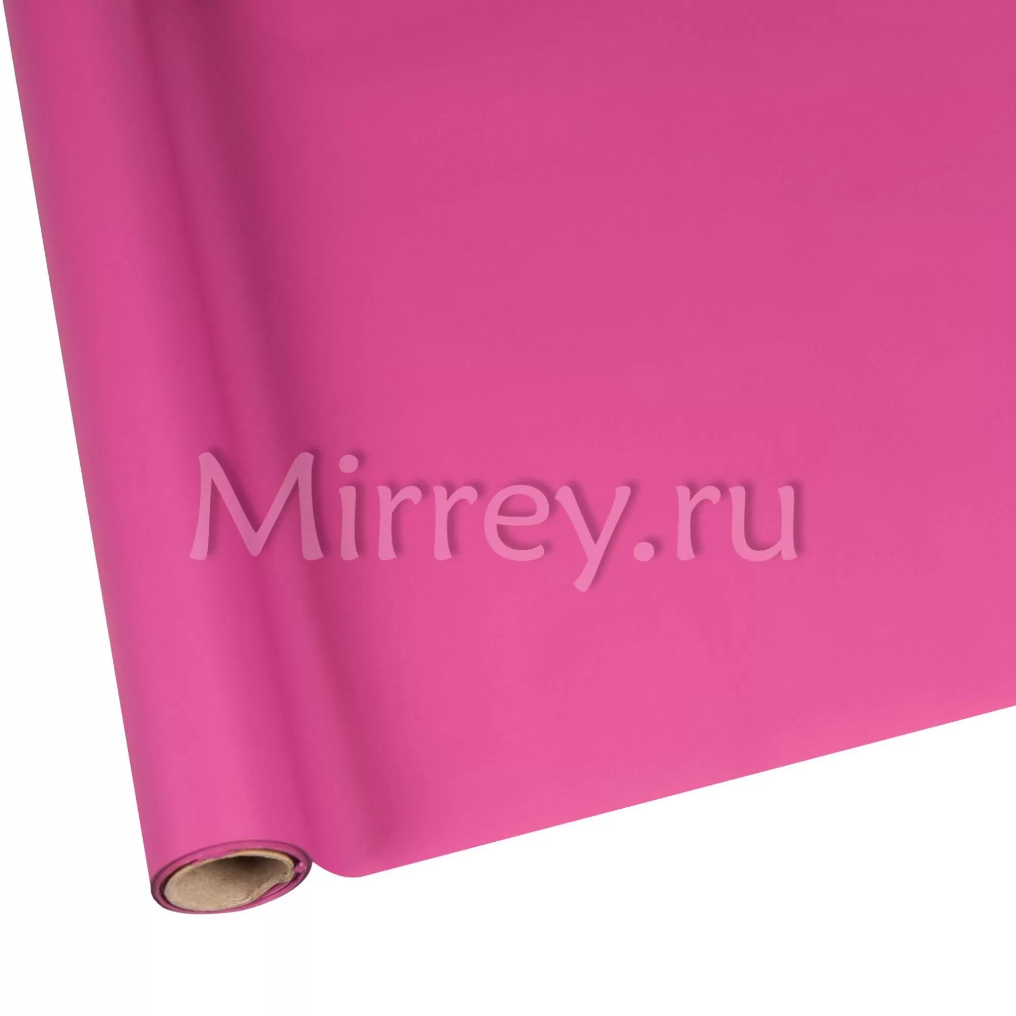 Упак. материал матовая пленка "Фаворит" однотонная, 50 мкр, 50 см х 10 м, вишнево-розовый