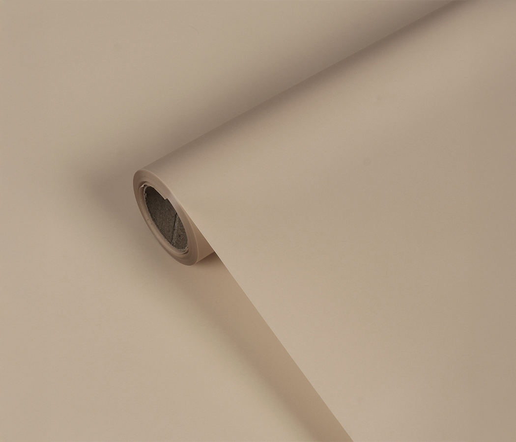 Упак. материал флористическая пленка "Vogue" 50 мкр, 60 см х 10м, молочный чай